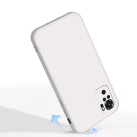 Étui De Protection En Silicone Xiaomi Redmi Note 10-Couverture Complète,Résistant Aux Chutes,Blanc Violet