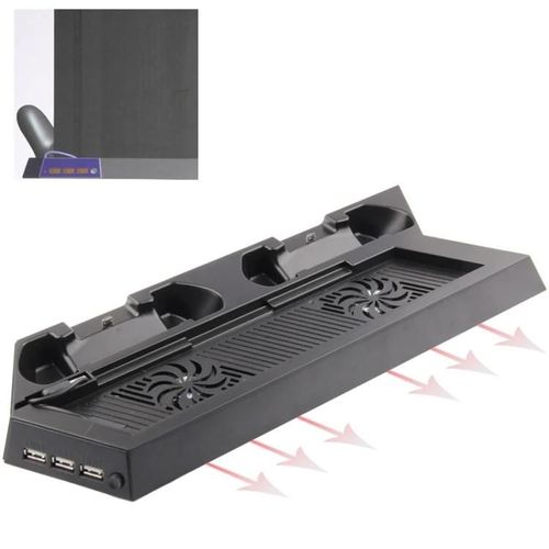 Support De Charge Ps4-Support De Ventilateur À Double Refroidissement Usb Et Refroidisseur De Manette