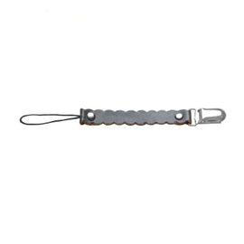 Chaîne À Attache-Tétine Pour Bébé-3 Pcs Porte-Sucette En Cuir Wave-Noir Noir