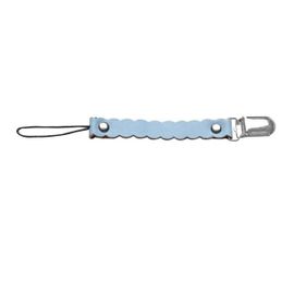 Attache-Tétine Chaîne-3 Pcs Wave Cuir Porte-Tétine Fermoirs-Bleu Bleu