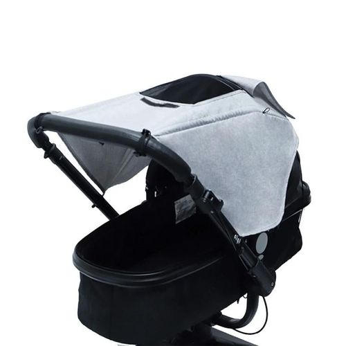 Housse Universelle De Pare-Soleil Pour Poussette Avec Toit Ouvrant Visible-Gris Gris