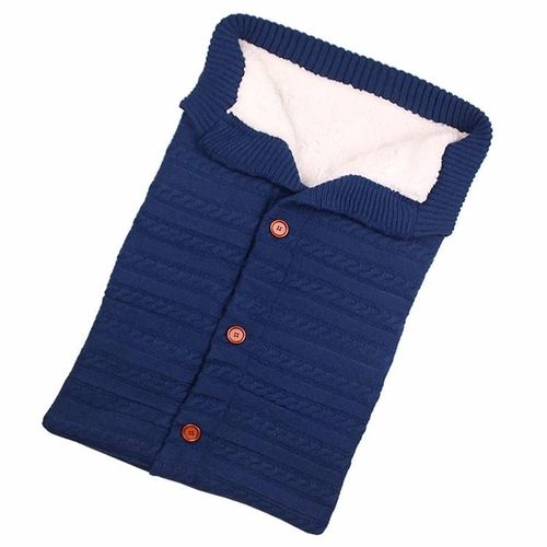 Gigoteuse Pour Nouveau-Né-Tricot De Coton Doux Et Chaud,Bleu Foncé Par Dark Blue