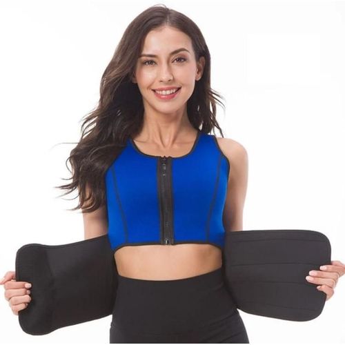 Gilet De Yoga En Néoprène-Combinaison De Survêtement Pour Le Soutien Du Ventre Post-Partum,Taille M Bleu