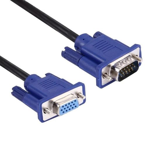 Câble VGA 1,5 m-15 broches mâle à femelle de haute qualité pour moniteurs et projecteurs