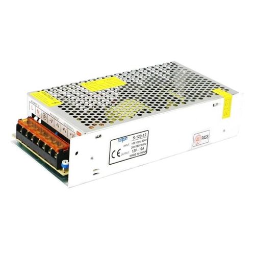 Alimentation LED-120W 12V 10A Coque en fer pour bandes lumineuses |