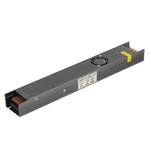 Alimentation LED-Commutation régulée 12V 25A avec ventilateur,330x49x29mm