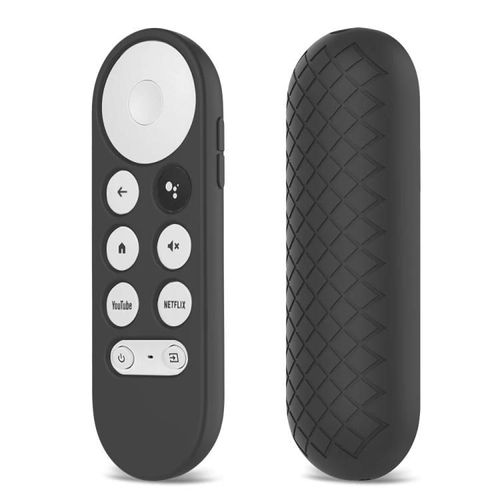 Coque de protection en silicone pour télécommande Google Chromecast 2020-2 pièces,noir noir