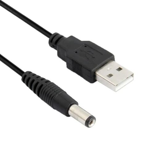 Câble d'alimentation USB-Mâle vers DC 5,5 x 2,1 mm,longueur 1,2 m-