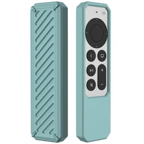 Housse de Protection Silicone Télécommande-Anti-Chute pour Apple TV 4K 2021 (2 PCS,Vert Pin) Vert Pin