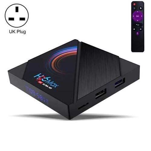 H96 Max 6K Ultra HD Smart TV Box-Android 10.0,2 Go de RAM,16 Go de stockage,prise UK