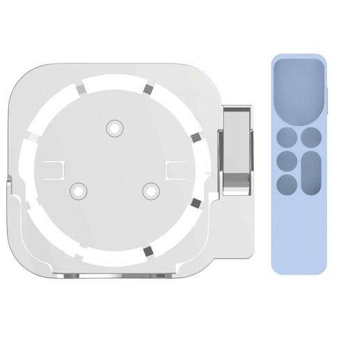 Support de décodeur et boîtier de télécommande pour Apple TV-(Noir/Rouge)