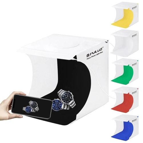 Kit de studio d'éclairage photo portable-2 panneaux LED,1100LM,6 Fonds,style PULUZ 1