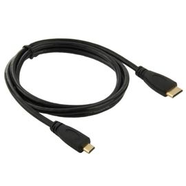 Câble adaptateur mini HDMI vers micro HDMI-connecteur mâle de 1m,