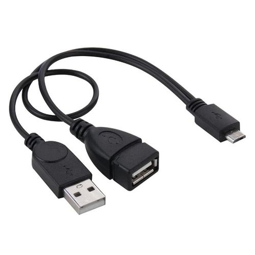 Câble adaptateur Micro USB OTG-USB 2.0 mâle et femelle,longueur 30 cm