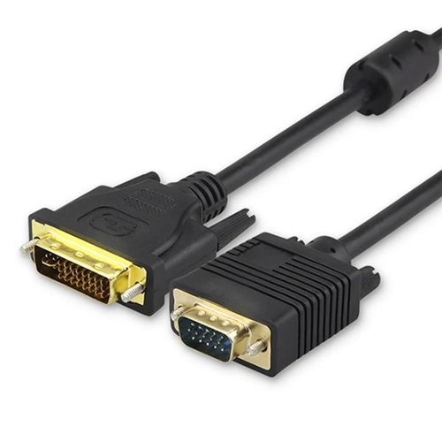Câble VGA vers DVI 1,5 m-Connecteur 15 broches mâle vers connecteur 24+5 broches mâle-