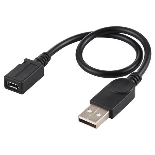 Câble convertisseur USB mâle vers micro USB femelle-22cm de longueur,
