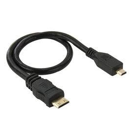 Câble adaptateur mini HDMI-30cm mâle vers Micro HDMI mâle-