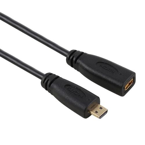 Câble adaptateur micro HDMI-30cm,1080P,connecteur plaqué or,