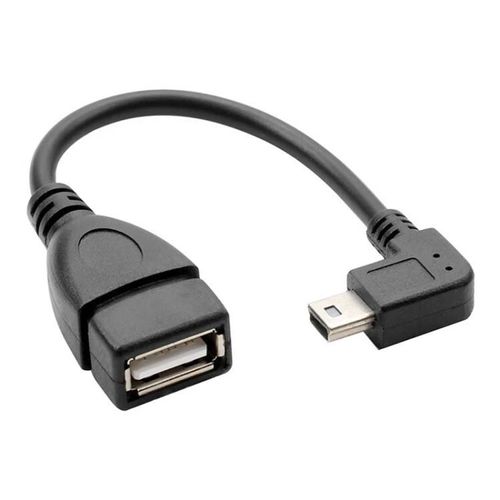Câble adaptateur mini USB à 90 degrés-fonction OTG,longueur 13cm,
