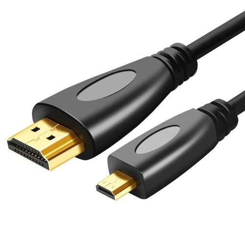 Câble Micro HDMI-1m Plaqué Or 3D 1080P Mâle à Mâle-