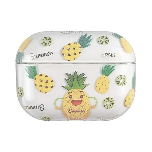 Coque AirPods Pro 2-PC de protection rigide avec motif de fruits d'ananas