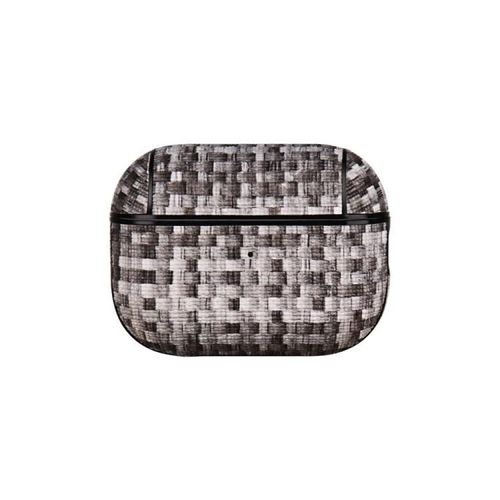 Coque AirPods Pro 2-Cuir Tissé,Gris-Gris