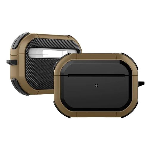 Coque AirPods Pro 2-Housse de protection en TPU antichoc,marron-marron
