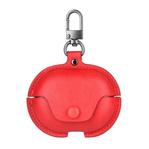 Coque Huawei FreeBuds Pro 2-Housse de protection en cuir avec crochet,rouge rouge