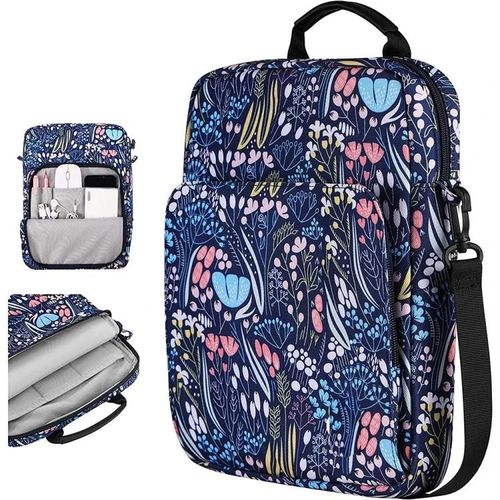 Sac vertical pour ordinateur portable-à main et bandoulière,convient à 9,7-11 pouces,bleu bleu