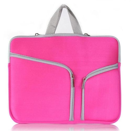 Sac pour ordinateur de plongée-Doublure multi-poches pour ordinateur portable 11 pouces,Rose Rose