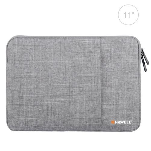 Housse pour ordinateur portable 11 pouces-Porte-documents à fermeture éclair pour MacBook,Dell,HP,gris gris