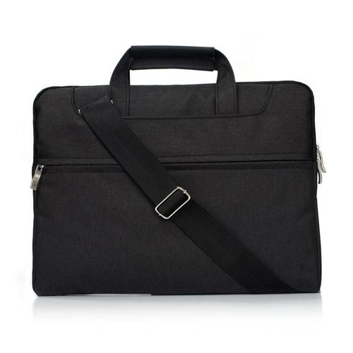 Sac portable pour ordinateur portable à une bandoulière-Fermeture éclair pour MacBook 11,6"",Dell,HP,ASUS,Sony,Lenovo,Samsung-Noir
