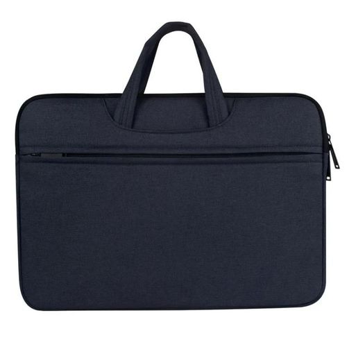 Sac pour ordinateur portable-Étui à fermeture éclair respirant et résistant à l'usure pour MacBook 12"" et plus-Bleu marine Bleu marine