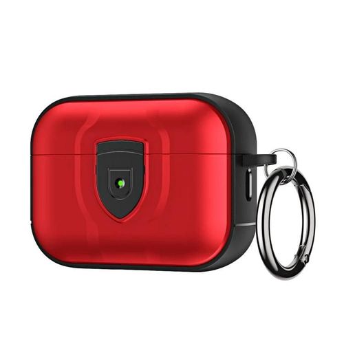 Coque AirPods Pro-Housse de protection intégrale TPU + PC,rouge rouge