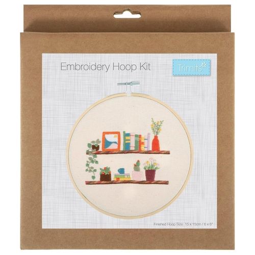 Kit De Broderie "Floral Shelf" Avec Cercle En Bois De 15cm ¿ Trimits. Color : 64 Floral Shelf