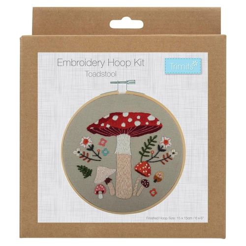 Kit De Broderie "Toadstool" Avec Cercle En Bois De 15 Cm ¿ Trimits. Color : 44 Toadstool