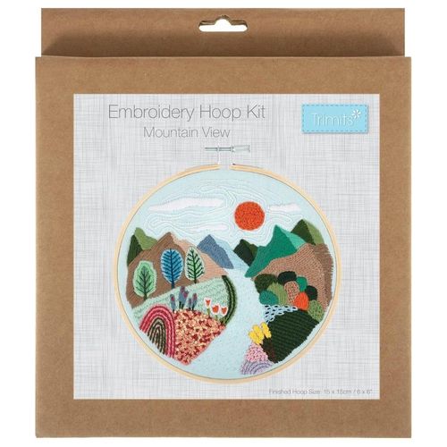 Kit De Broderie "Mountain View" Avec Cercle En Bois De 15 Cm ¿ Trimits. Color : 59 Mountain View