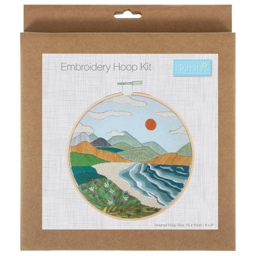 Kit De Broderie "Coast" Avec Cercle En Bois De 15 Cm - Trimits. Color : 63 Coast