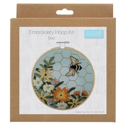Kit De Broderie "Bee" Avec Cercle En Bois De 15 Cm ¿ Trimits. Color : 50 Bee