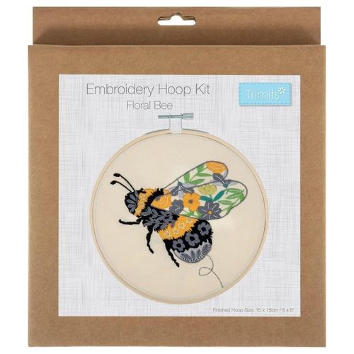 Kit De Broderie "Floral Bee" Avec Cercle En Bois De 15cm ¿ Trimits. Color : 51 Floral Bee
