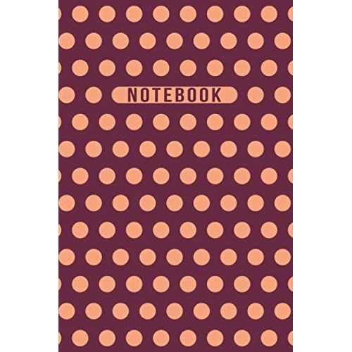 Notebook: Elegant Purple Peach Polka Dot Journal - Lined Journal & Diary For Writing Taking Notes