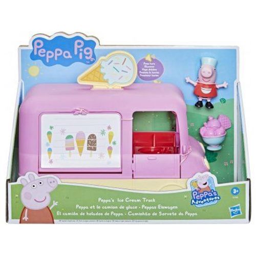 Coffret Peppa Pig : Le Camion De Glace Avec Son + 1 Accessoire + 1 Figurine - Set Jouet Enfant Peppa Le Cochon + Carte Animal