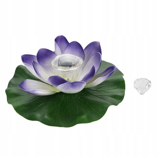 Lampe Solaire Flottante Nénuphar Led Pour Fontaine Étang Fleur De Lotus