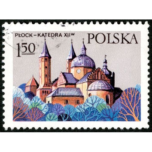 Timbre Oblitéré Polska, Plock - Katedra Xii W, 1.50