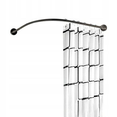 Tringle à rideau d'angle en acier inoxydable pour salle de bain