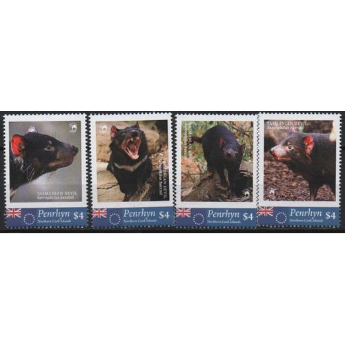 Penrhyn ( Nouvelle-Zélande ) Timbres Animaux ; Le Diable De Tasmanie 2012