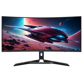 Lenovo Legion R34w-30 - Écran LED - jeux - incurvé - 34" - 3440 x 1440 WQHD @ 180 Hz - VA - 350 cd/m² - 3000:1 - HDR10 - 0.5 ms - 2xHDMI, DisplayPort - haut-parleurs - noir corbeau