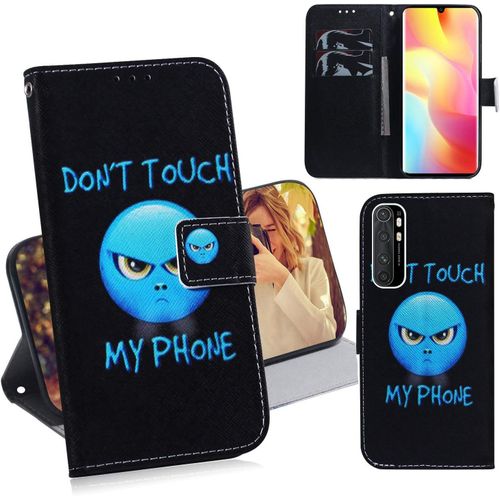 Xiaomi Mi Note 10 Lite Coque Pu Cuir Flip Housse Étui Cover Case Wallet Portefeuille Supporter Avec Porte-Cartes Pour Xiaomi Mi Note 10 Lite - Don't Touch