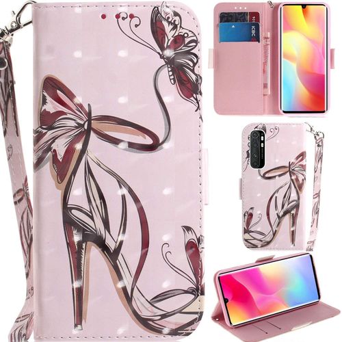 Xiaomi Mi Note 10 Lite Coque 3d Pu Cuir Magnétique Flip Housse Étui Cover Case Wallet Portefeuille Béquille Support Pochettes Dragonne Pour Xiaomi Mi Note 10 Lite - Talon Haut