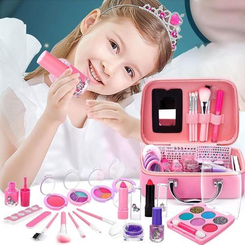 Jouets pour fille,Jouet de Coffret Maquillage Enfant Cadeau de Beauté pour  Les 5-12 Ans Fille, Lavables, Non Toxique,23 Pièces